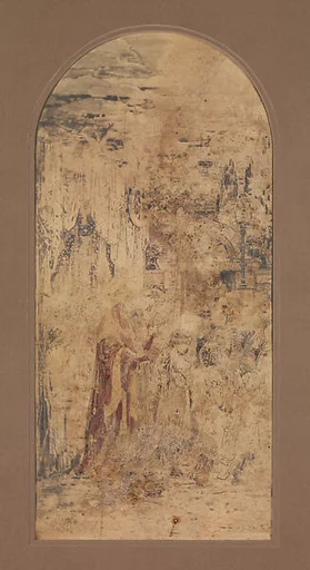 Photograph of design for single mosaic panel for "Te Deum Laudamus" triptych
