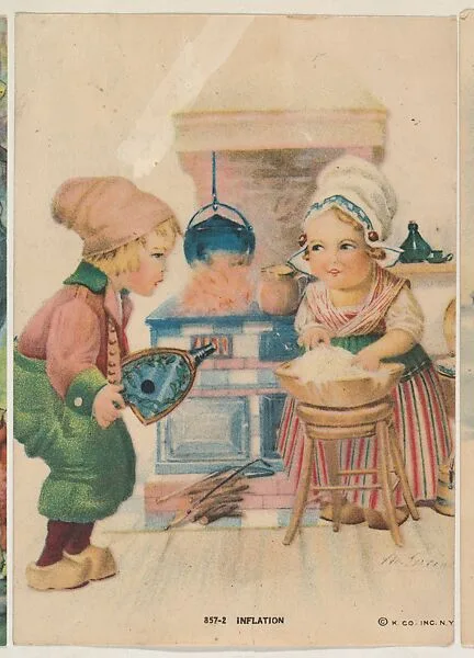 Inflation, insert card from the Children, Holidays, Etc. series (D23), issued by the Weber Baking Company — Weber Baking Company