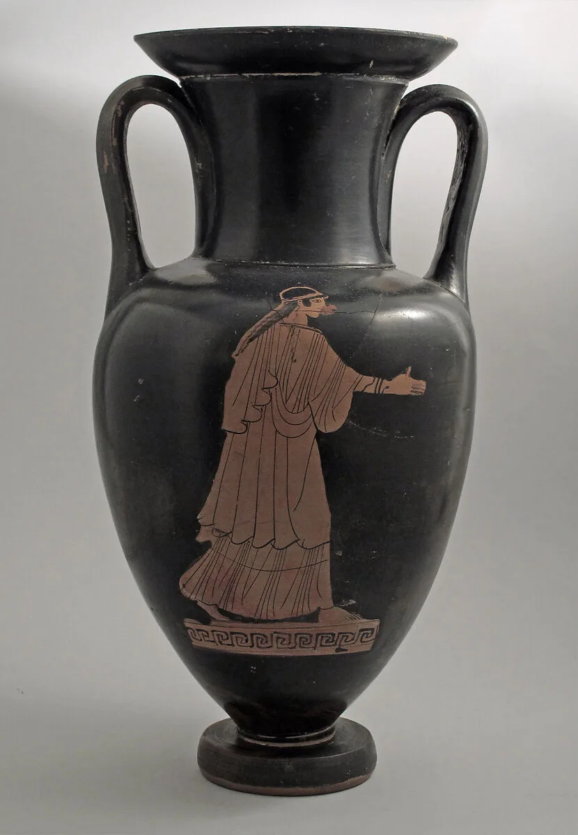 Nolan neck-amphora with ridged handles — Bowdoin Painter