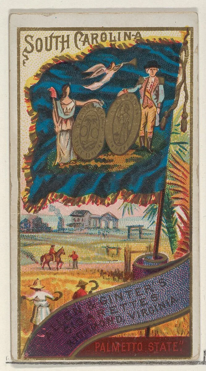 South Carolina, from Flags of the States and Territories (N11) for Allen & Ginter Cigarettes Brands — Allen & Ginter