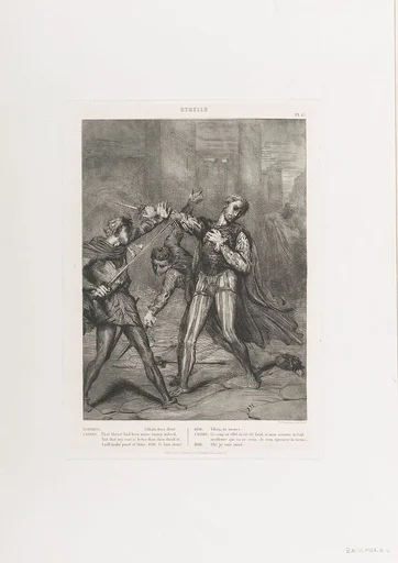 "Villain, thou diest": plate 10 from Othello (Act 5, Scene 1)