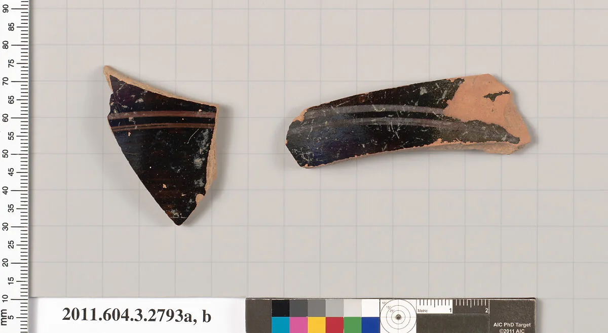 Terracotta fragments of oinochoai (jugs) or olpai (jugs) — Unknown
