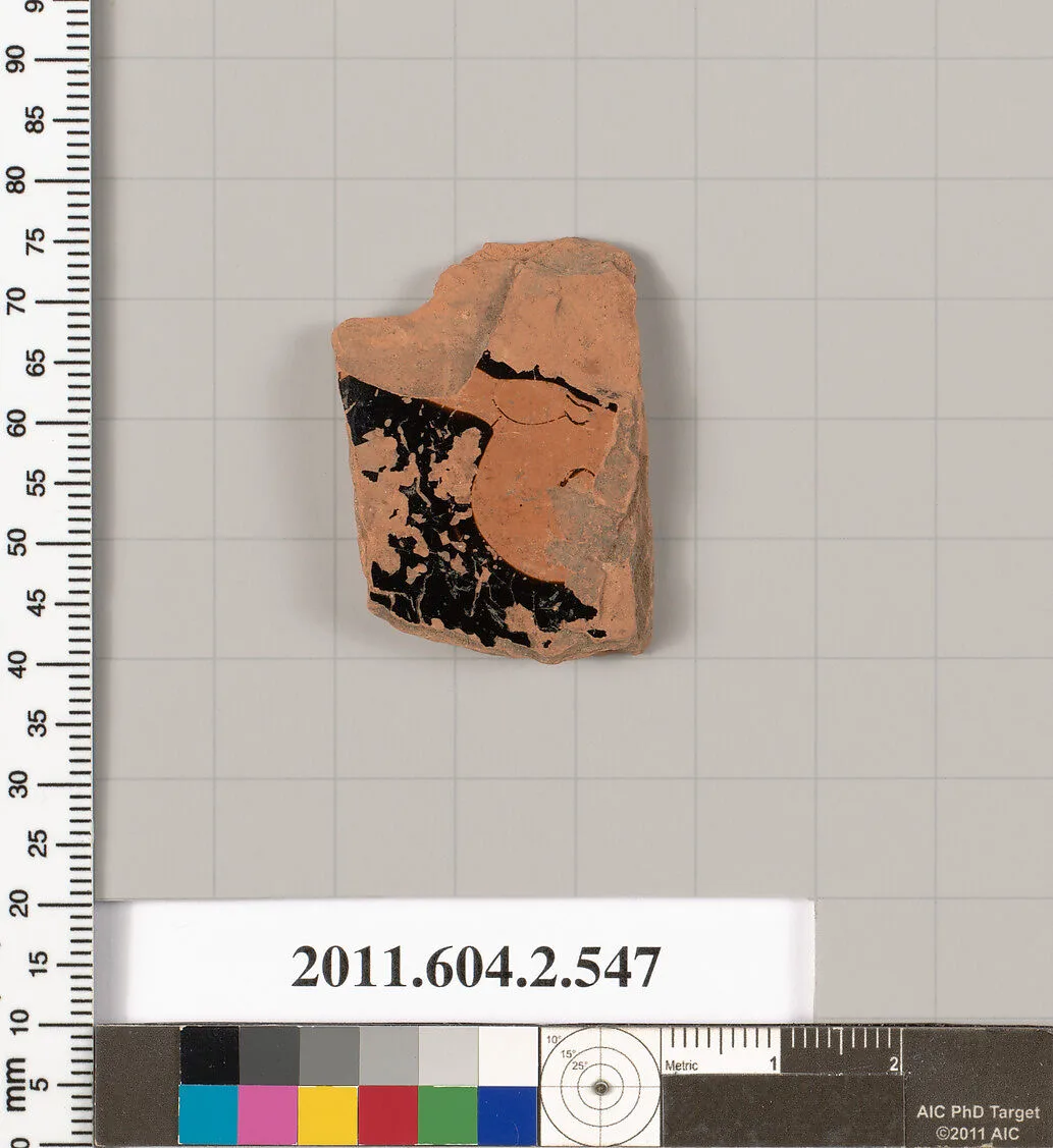 Terracotta fragment of a column-krater (bowl for mixing wine and water) — Unknown