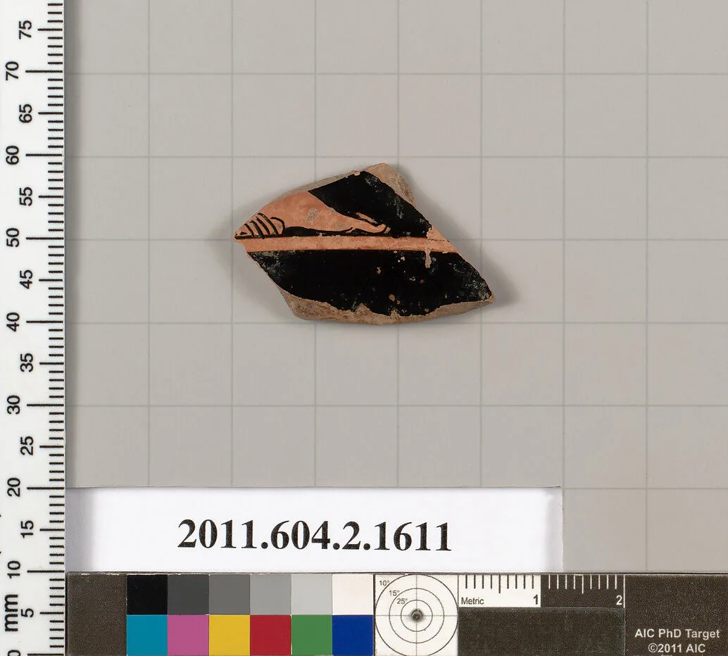 Terracotta fragment of a skyphos (deep drinking cup) — Unknown