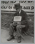 Blind Man in front of Billboard, Paris