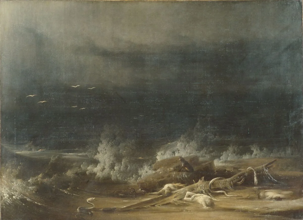 The Deluge towards Its Close — Joshua Shaw|Washington Allston