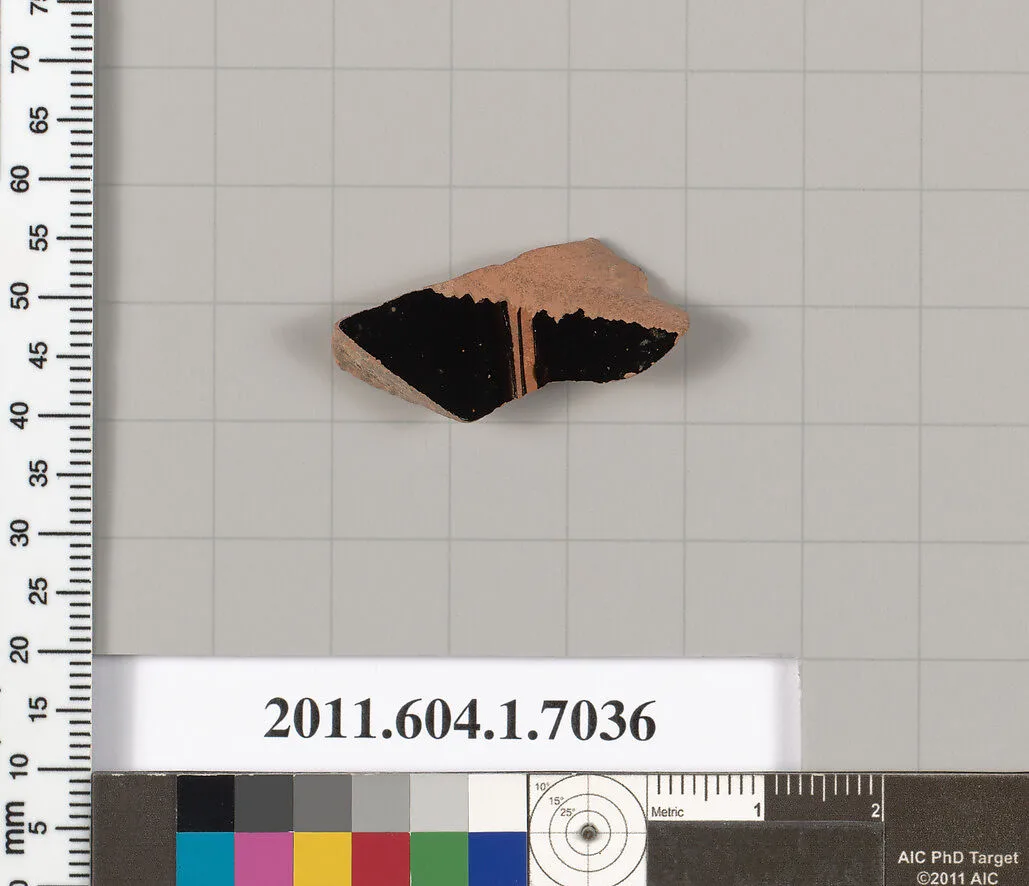 Terracotta fragment of a kylix (drinking cup) — Unknown