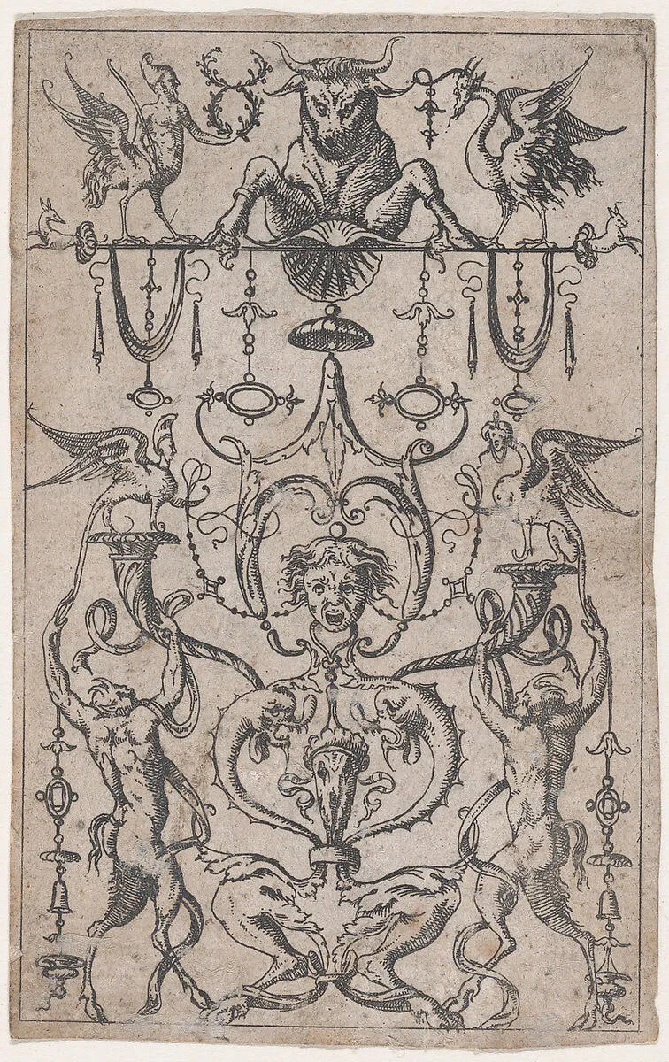 Panel of Grotesques — Jacques Androuet Du Cerceau
