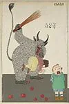 Krampus Card — Mela Koehler|Wiener Werkstätte