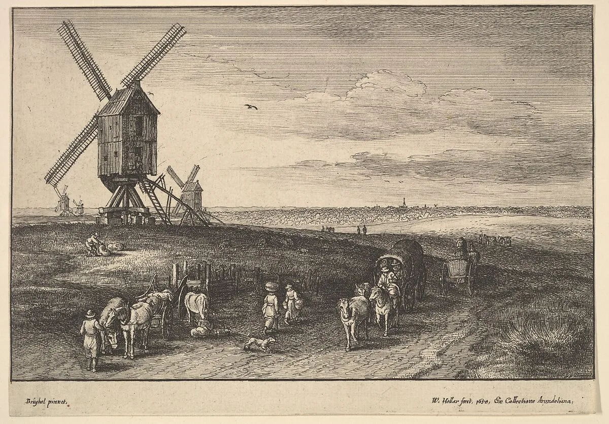 The Four Windmills — Jan Brueghel the Elder|Wenceslaus Hollar