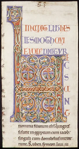 Manuscript Illumination with Initial H, from a Bible