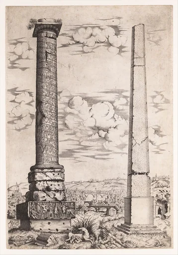 Column of Antoninus and a Roman Obelisk