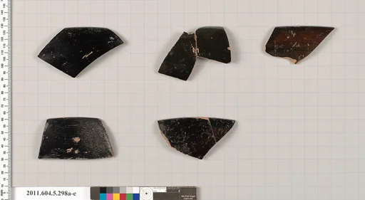 Terracotta rim fragments of kylikes (drinking cups)