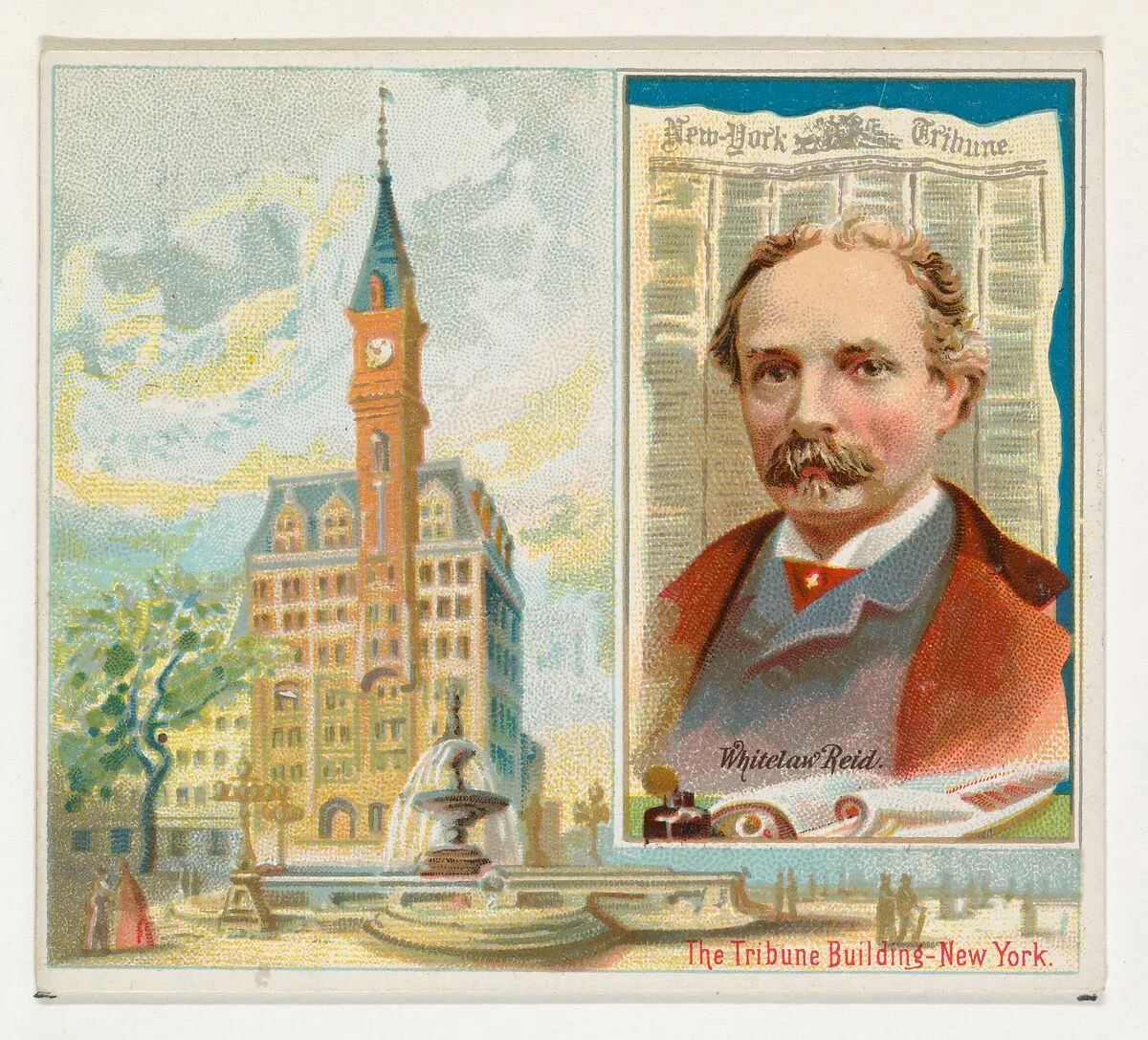 Whitelaw Reid, New York Tribune, from the American Editors series (N35) for Allen & Ginter Cigarettes — Allen & Ginter