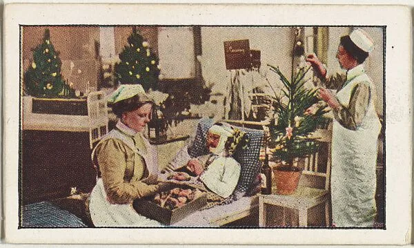 Card No. 245, Gifts for German Wounded, from the World War I Scenes series (T121) issued by Sweet Caporal Cigarettes — Underwood & Underwood|American Tobacco Company