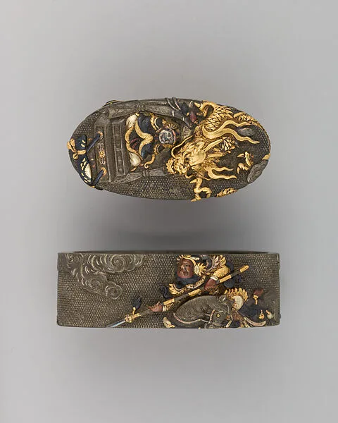 Sword-Hilt Collar and Pommel (Fuchigashira) — Unknown