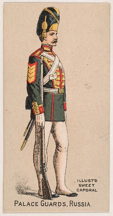 Palace Guards, Russia, from the Military Series (N224) issued by Kinney Tobacco Company to promote Sweet Caporal Cigarettes — Kinney Brothers Tobacco Company