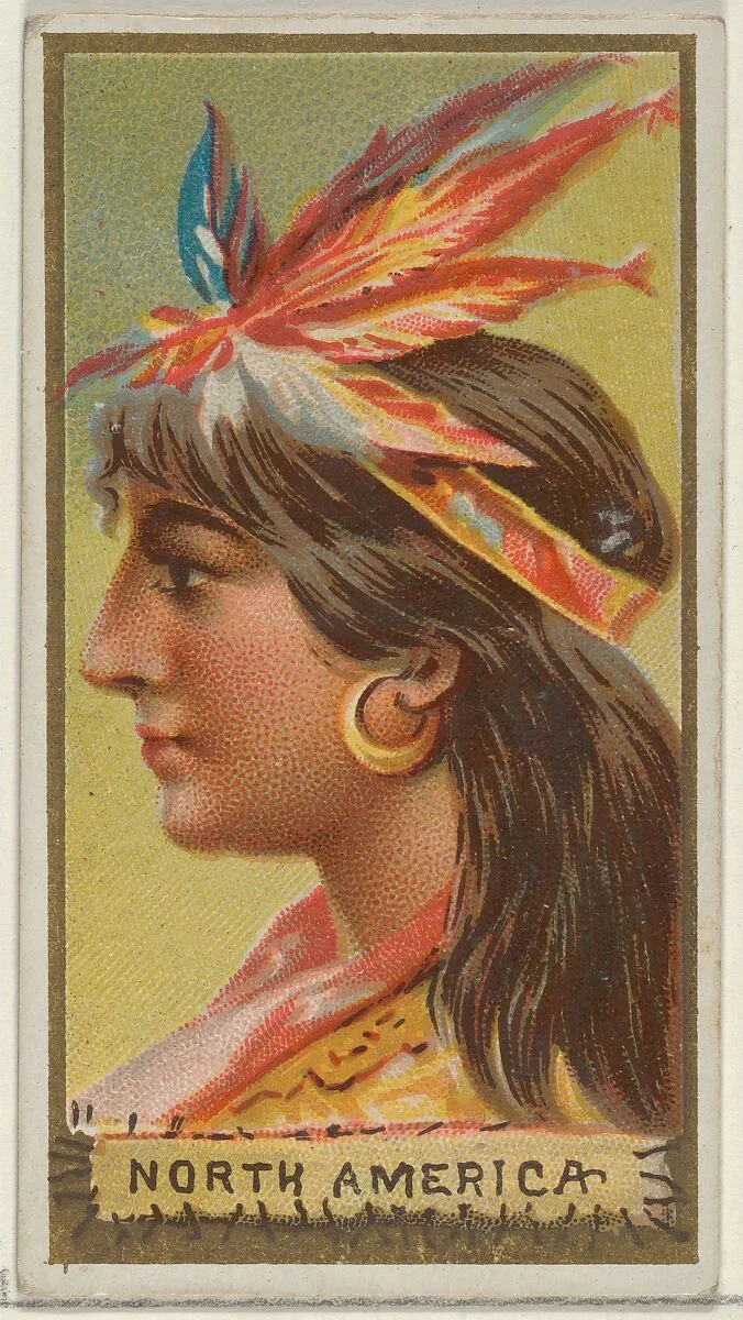 North America, from the Types of All Nations series (N24) for Allen & Ginter Cigarettes — George S. Harris & Sons|Allen & Ginter