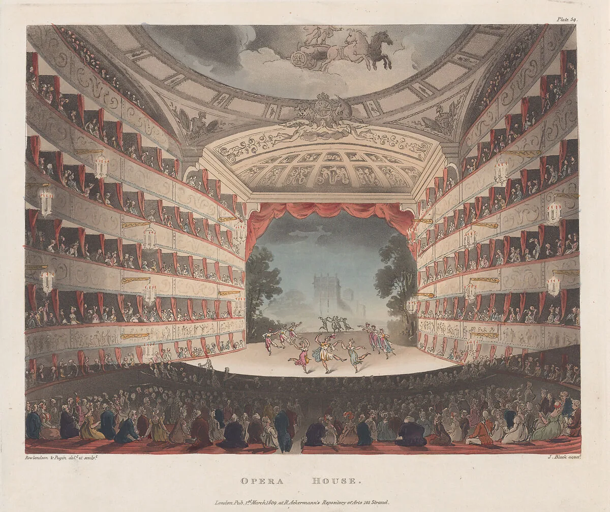 Opera House — Auguste Charles Pugin|Thomas Rowlandson|Rudolph Ackermann, London|John Bluck