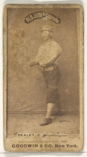 Patrick "Pat" E. Dealy, Catcher, Washington Nationals, from the Old Judge series (N172) for Old Judge Cigarettes