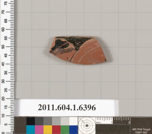 Terracotta rim fragment of a kylix (drinking cup)