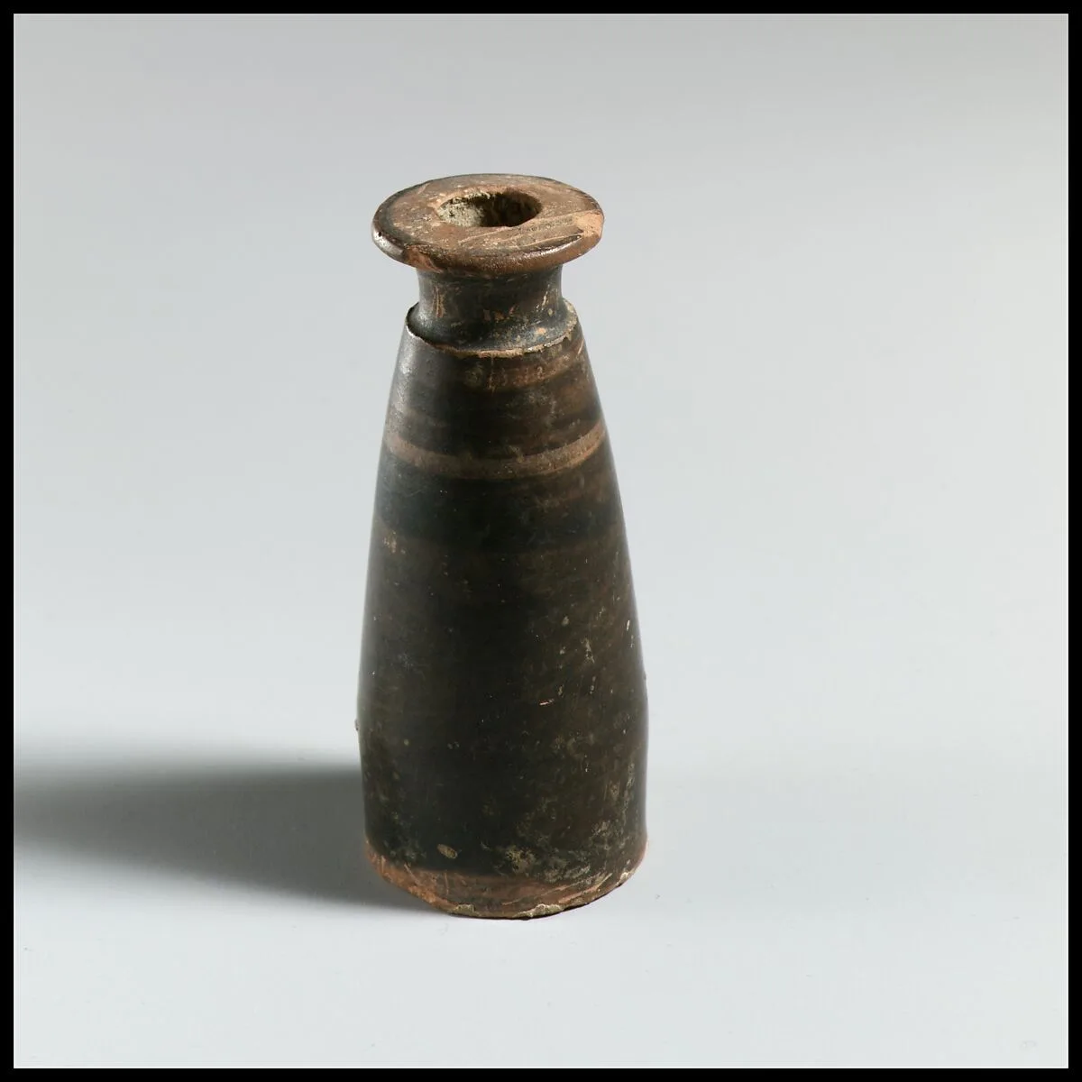 Terracotta Columbus alabastron (perfume vase) — Unknown