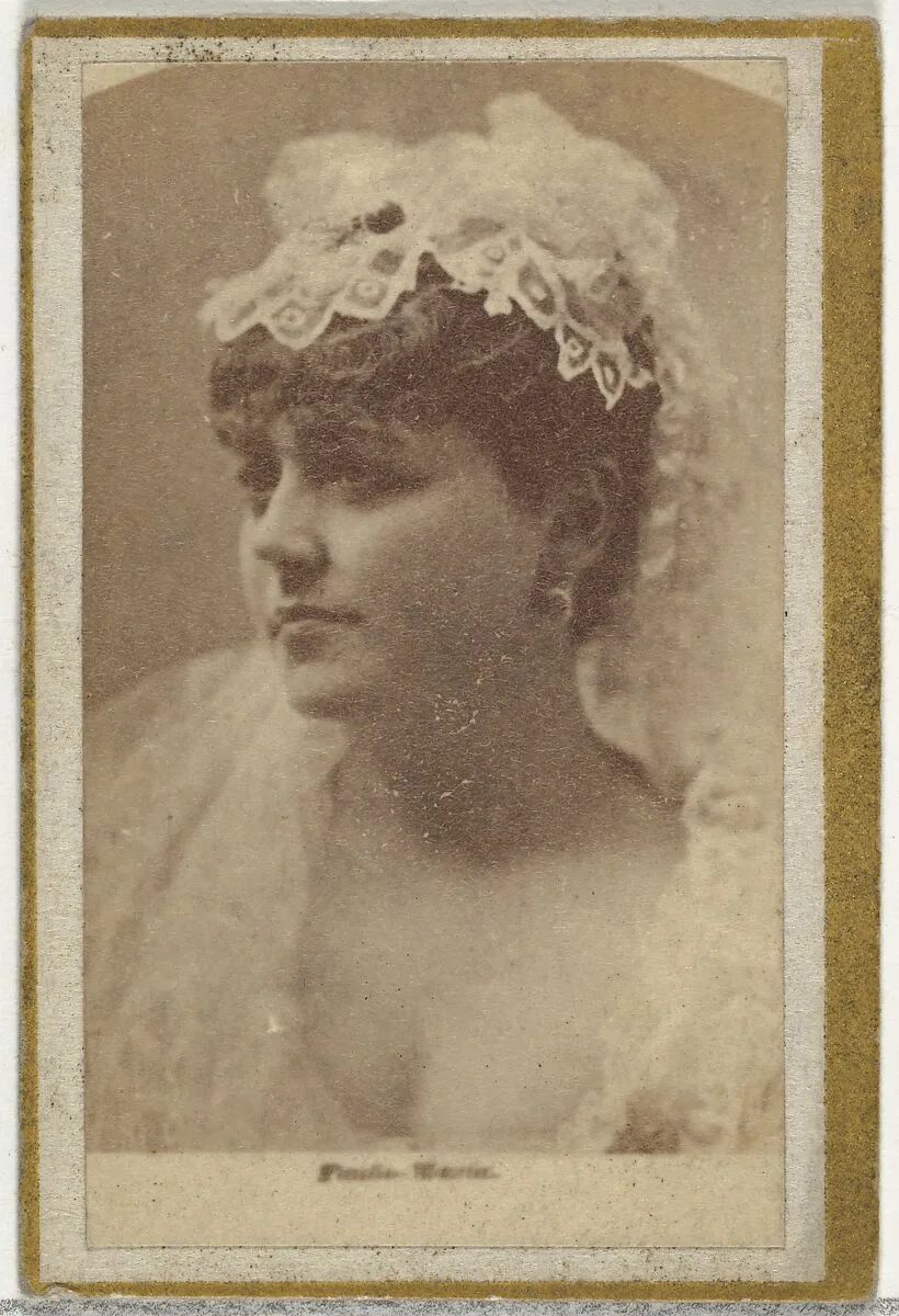 From the Actresses and Celebrities series (N60, Type 2) promoting Little Beauties Cigarettes for Allen & Ginter brand tobacco products — Allen & Ginter