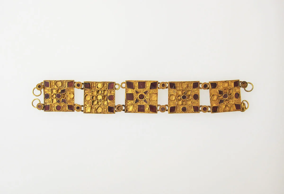 Bracelet with glass inlay — Unknown