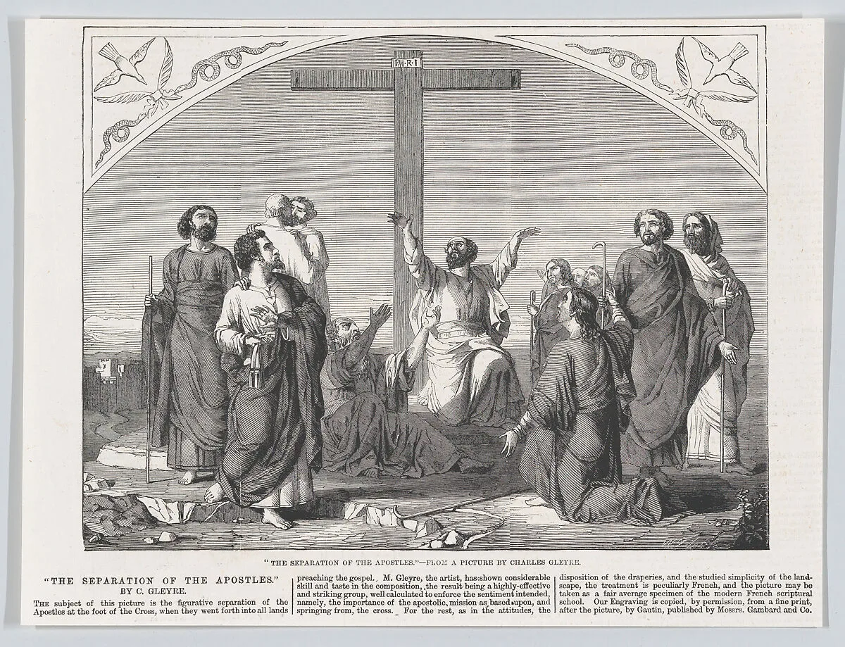 The Mission of the Apostles, from "Illustrated London News" — William Luson Thomas|Charles Gleyre