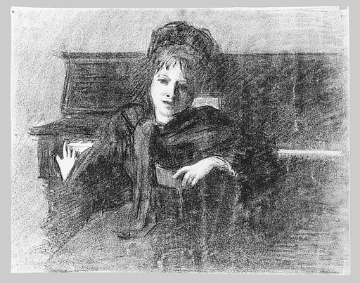 Woman Seated before Piano (from Scrapbook)