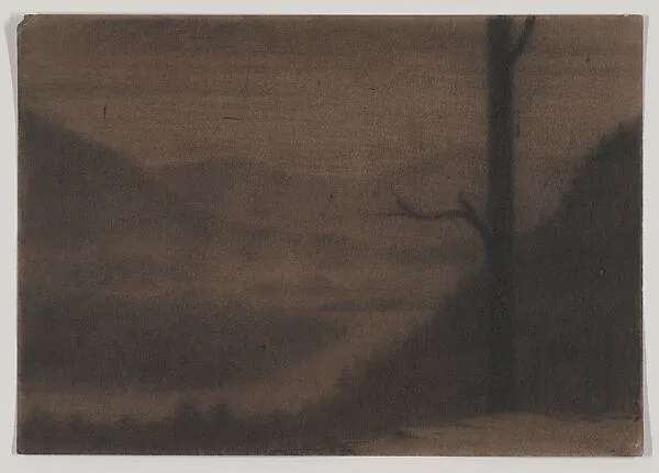 A Misty River Landscape — Herbert E. Crowley