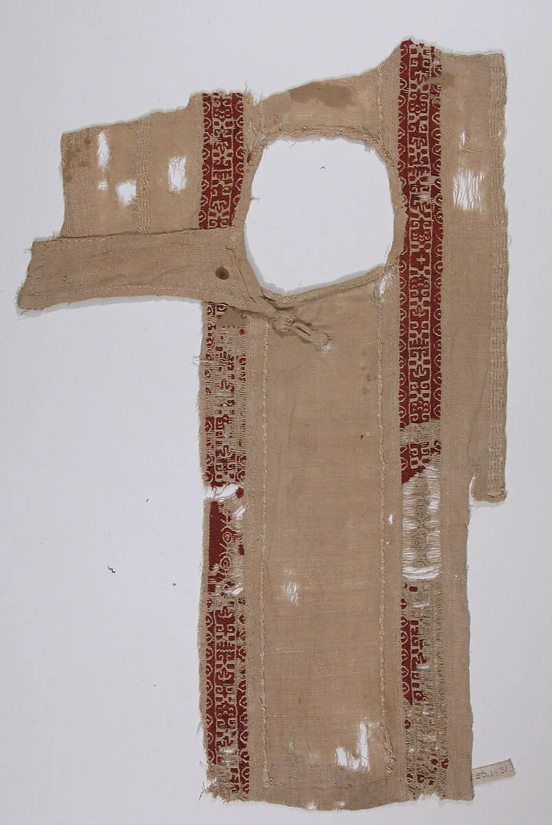 Tunic Fragment with Button Closure — Unknown