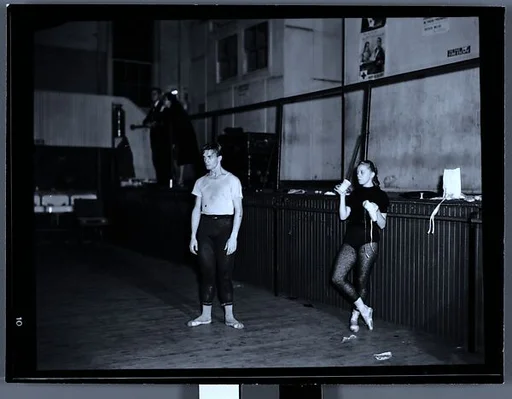 [Ballet Theatre Rehearsal Break, Metropolitan Opera House, New York City]