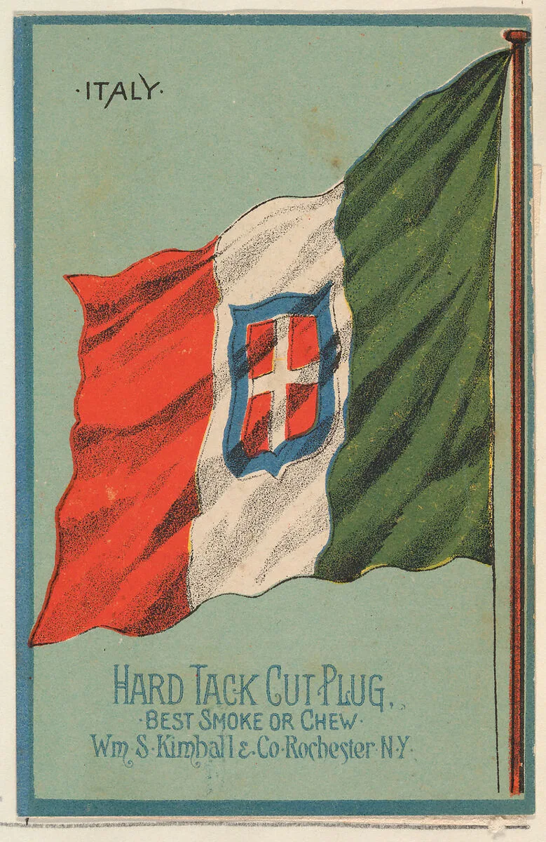 Italy, from the National Flags series (N195) issued by Wm. S. Kimball & Co. — William S. Kimball & Company