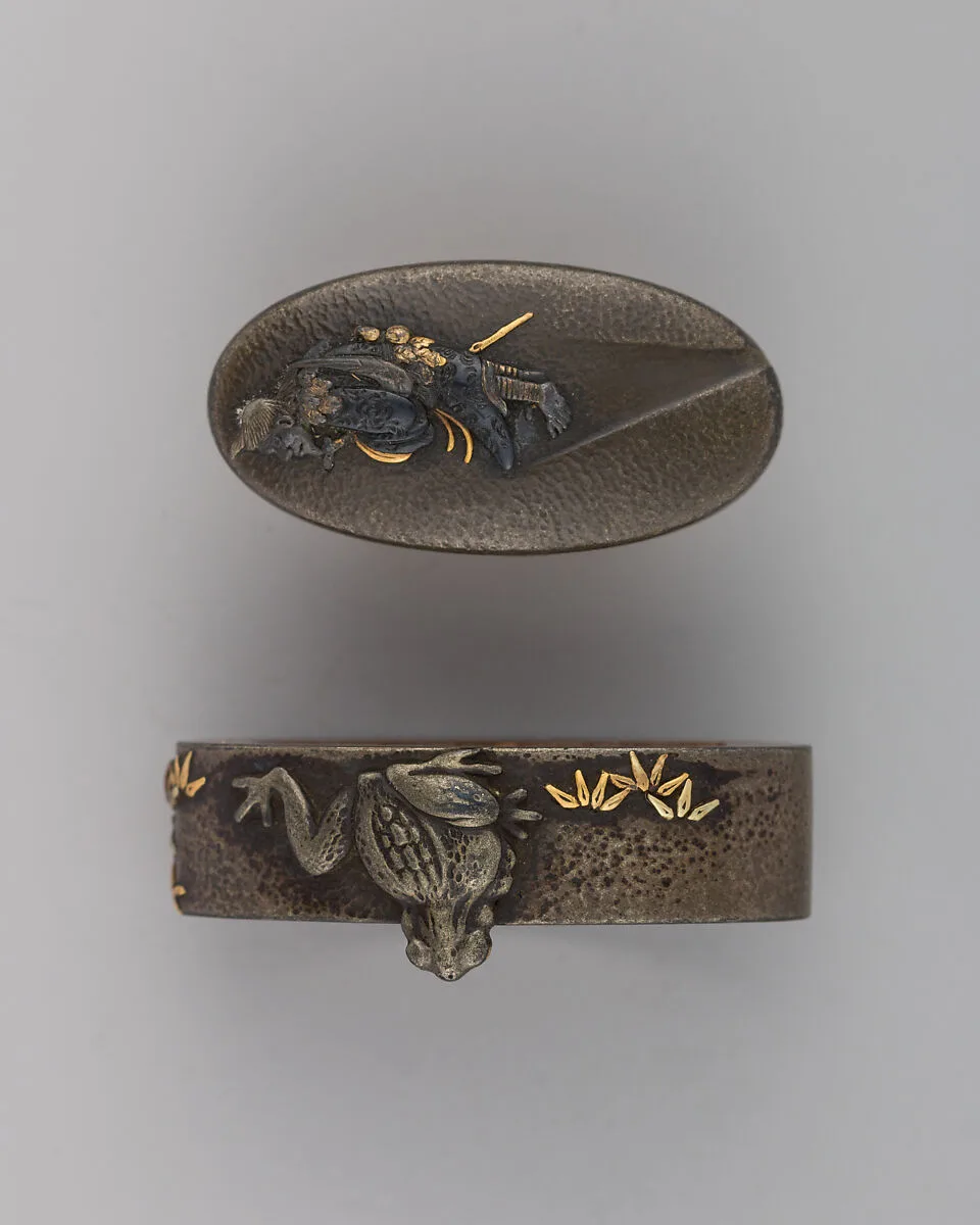 Sword-Hilt Collar and Pommel (Fuchigashira) — Unknown