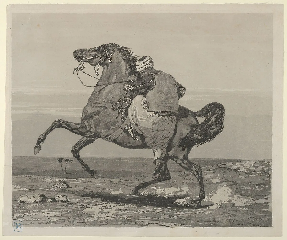 Turk Mounting His Horse — Eugène Delacroix