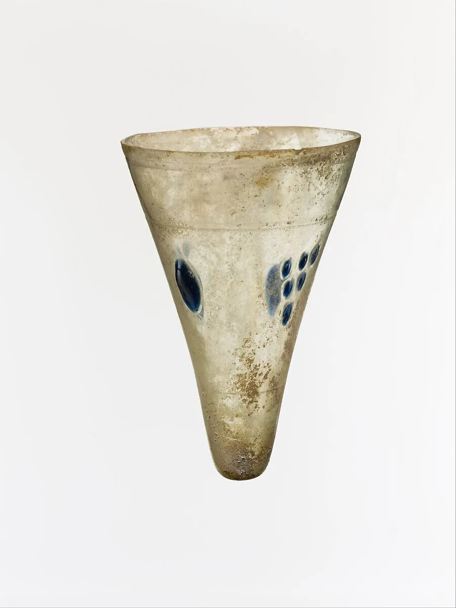 Glass conical beaker or lamp — Unknown