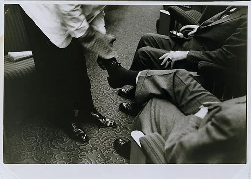 [Bootblack at Work Aboard the Congressional Limited]