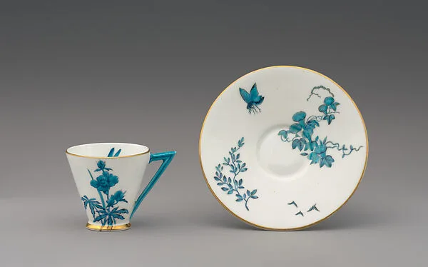 Cup and saucer — George Jones and Sons