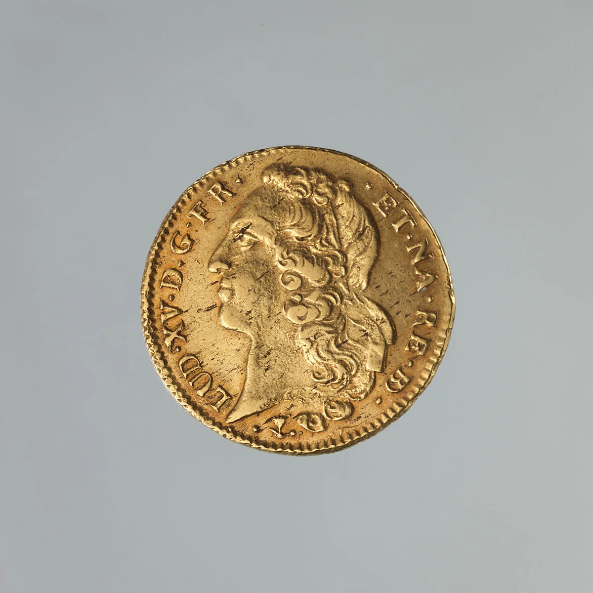 Double Louis d’or of Louis XV of France (b. 1710; r. 1715–74) — Joseph-Charles Roettiers