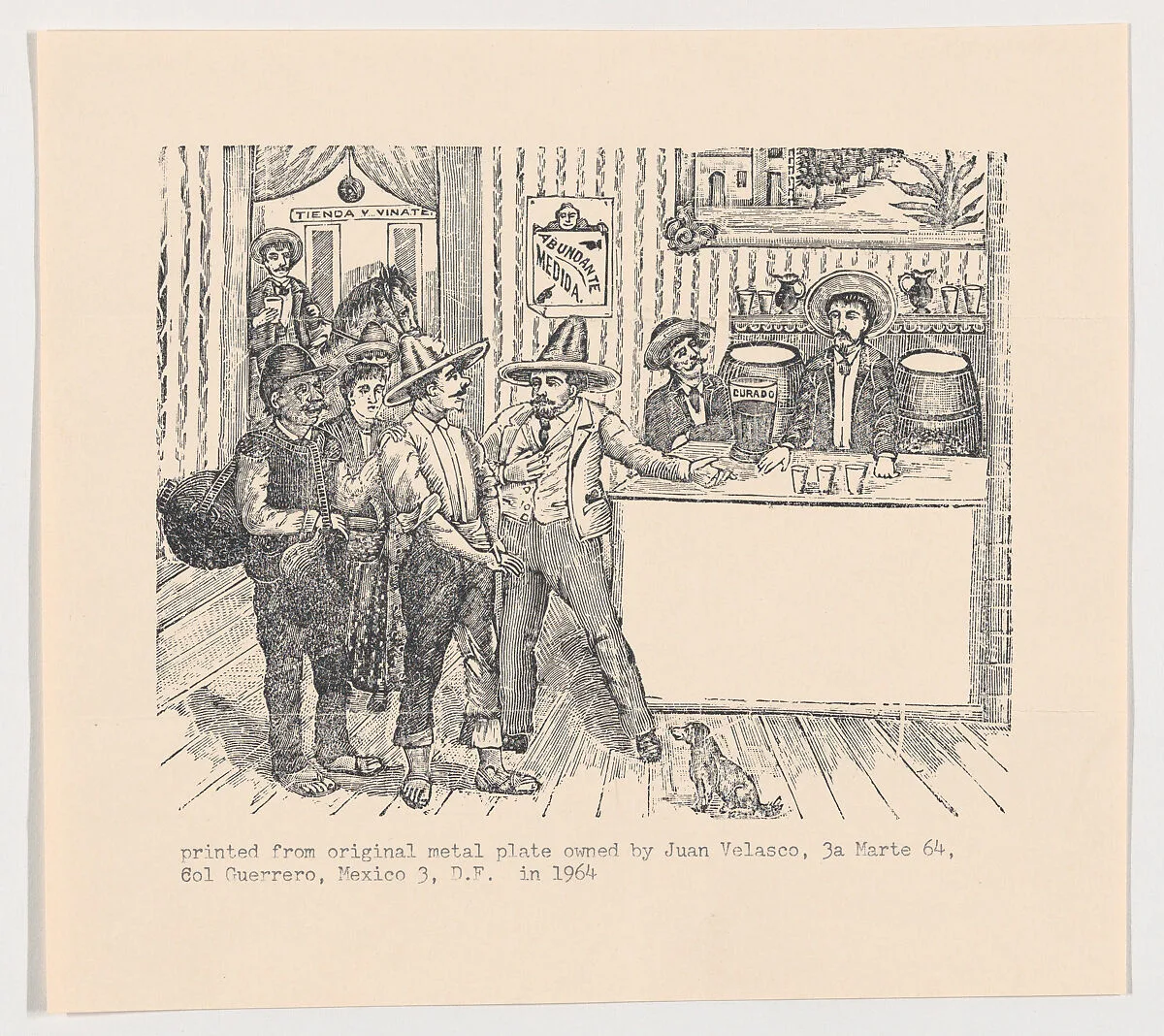 Men in a tavern standing around a bar — Manuel Manilla|José Guadalupe Posada