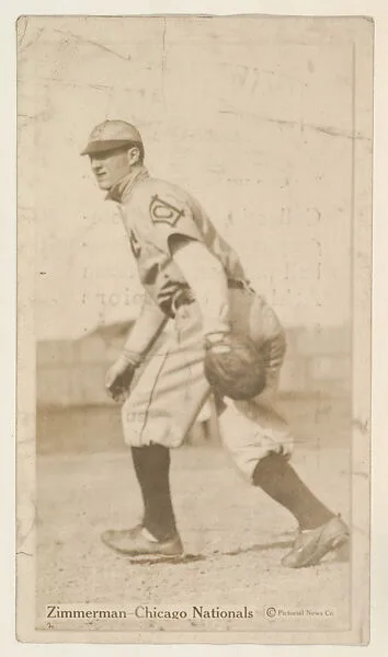 Zimmerman, Chicago Nationals, from the Famous Baseball Players, Champion Athletes, and Photo Play Stars, issued by Fatima Turkish Blend Cigarettes — Liggett & Myers Tobacco Company