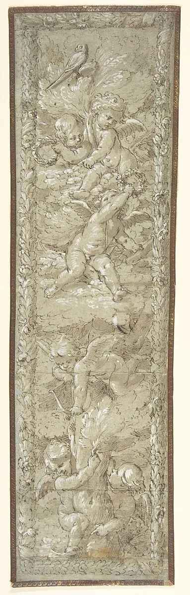 Cherubs in a Tree — Giovanni Larciani ("Master of the Kress Landscapes")