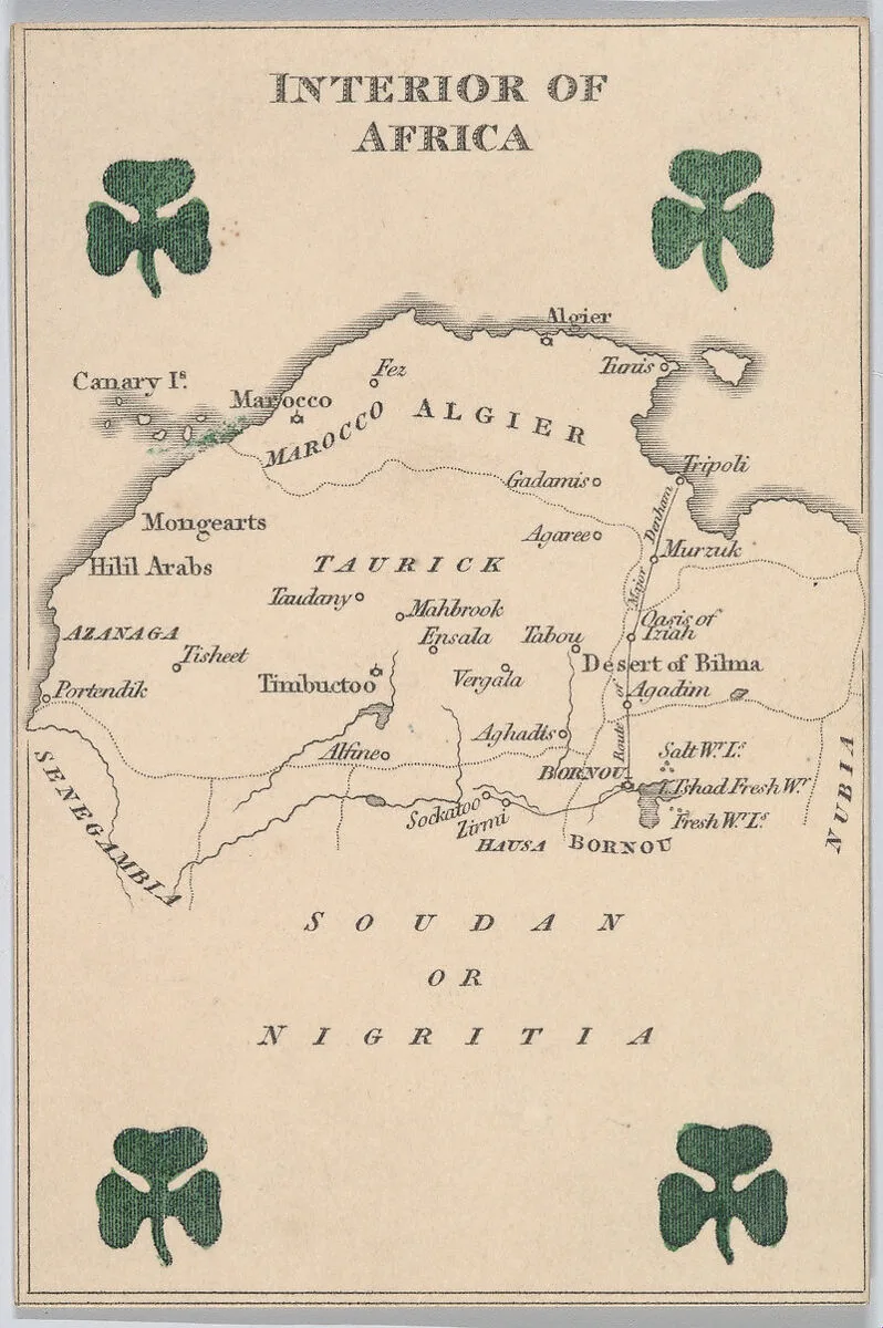 Interior of Africa, from "Court Game of Geography" — William and Henry Rock
