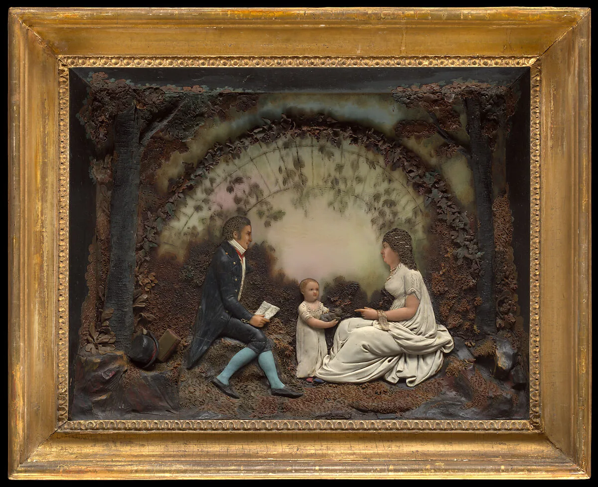 Father, Mother, and Child in a Park — John Christian Rauschner