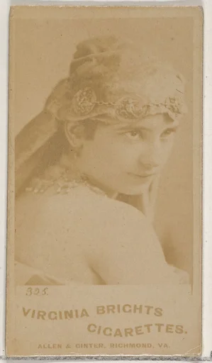 Card 325, from the Actors and Actresses series (N45, Type 5) for Virginia Brights Cigarettes
