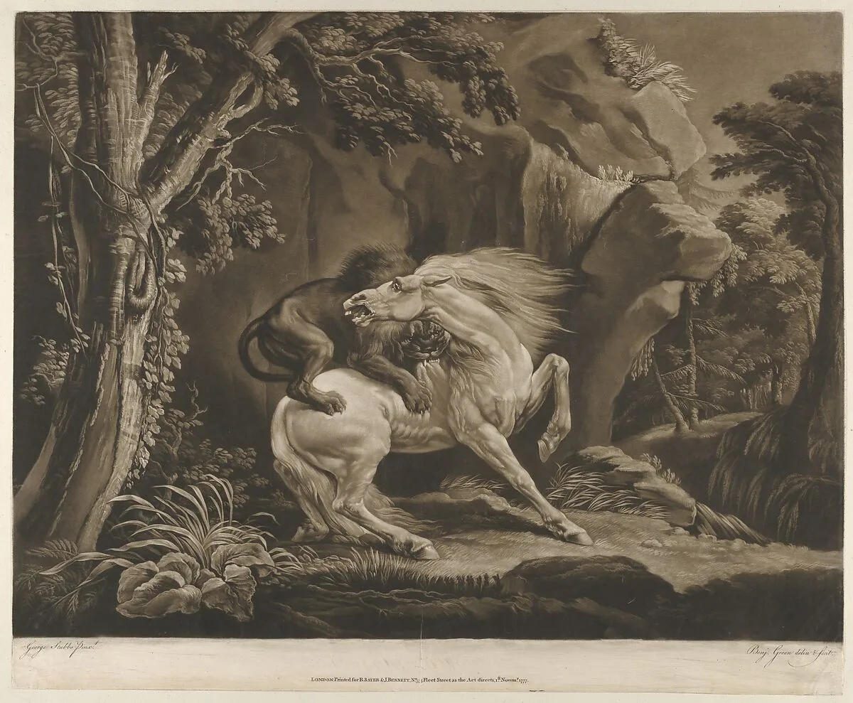The Lion and Horse — George Stubbs|R. Sayer and J. Bennett|Benjamin Green