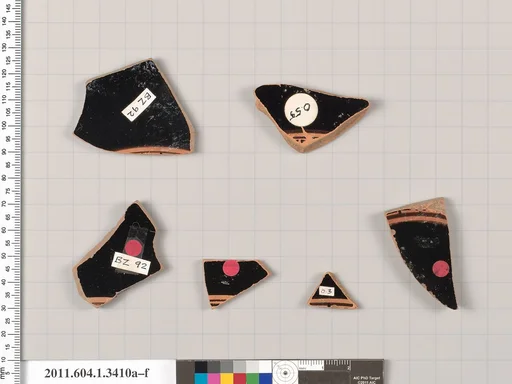 Terracotta fragments of kylikes (drinking cups)