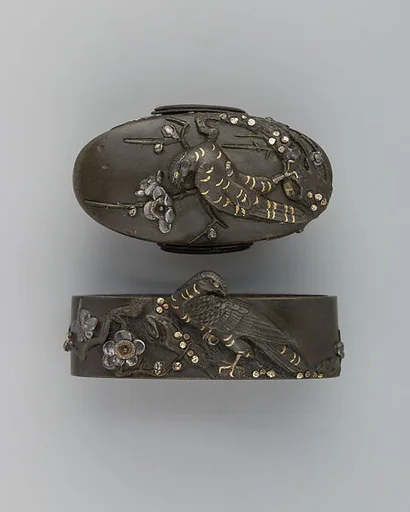 Sword-Hilt Collar and Pommel (Fuchigashira)