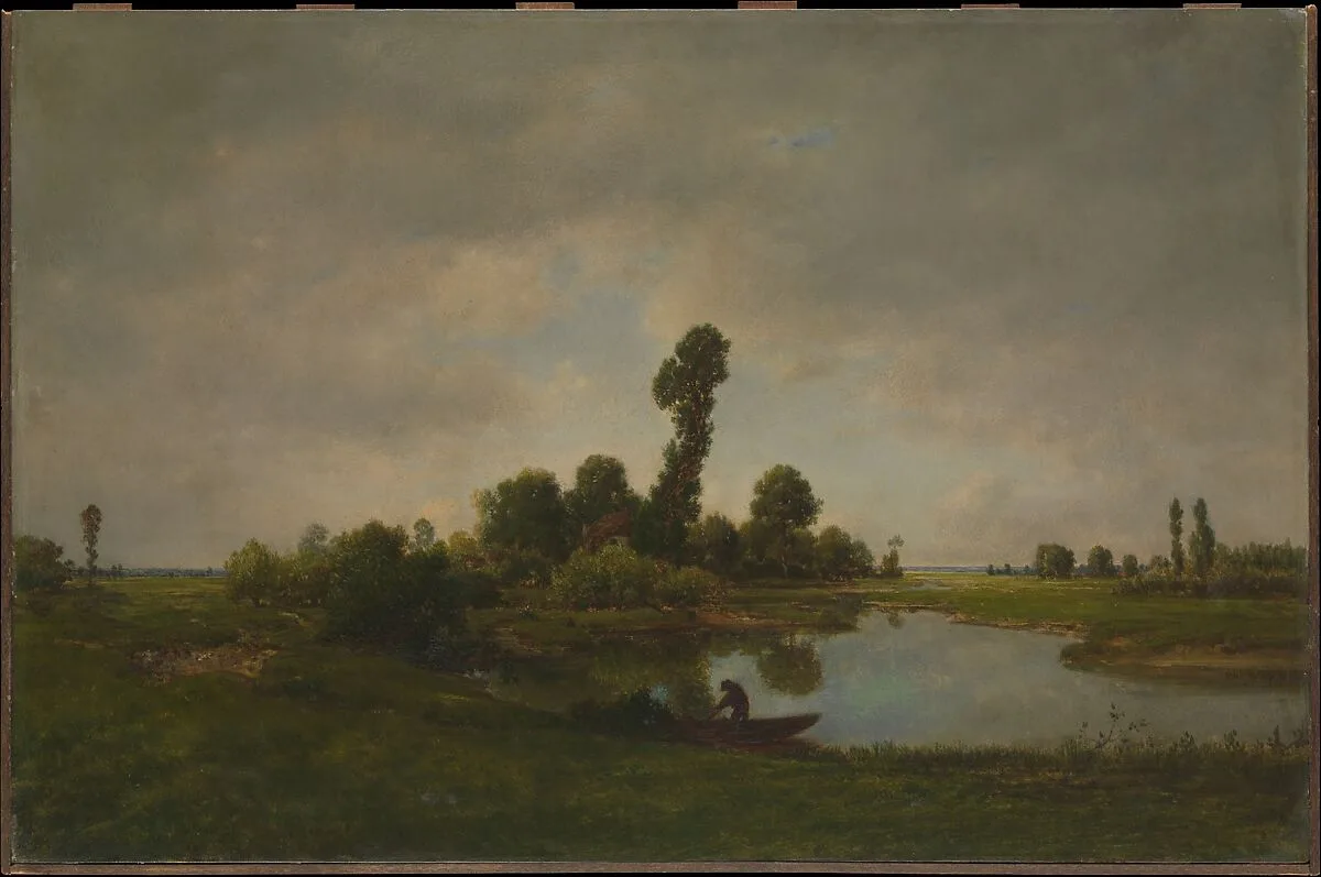 A River Landscape — Théodore Rousseau